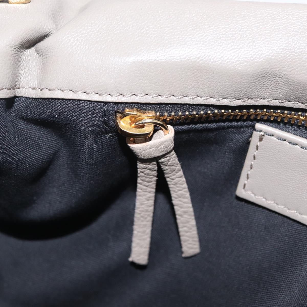 Balenciaga Classic Envelope Shoulder Bag Leather Beige Gold 390167 Auth ep16634M