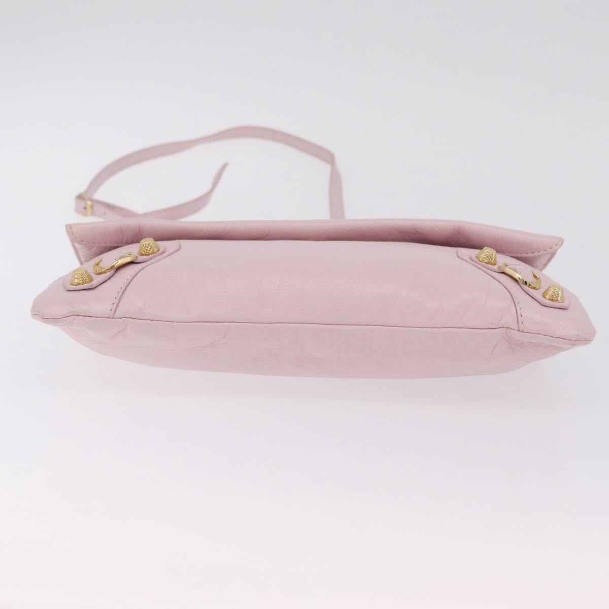 Balenciaga Giant Envelope Shoulder Bag Leather Pink Gold 327079 Auth ep16635M