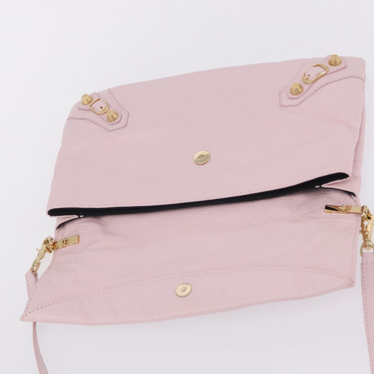 Balenciaga Giant Envelope Shoulder Bag Leather Pink Gold 327079 Auth ep16635M