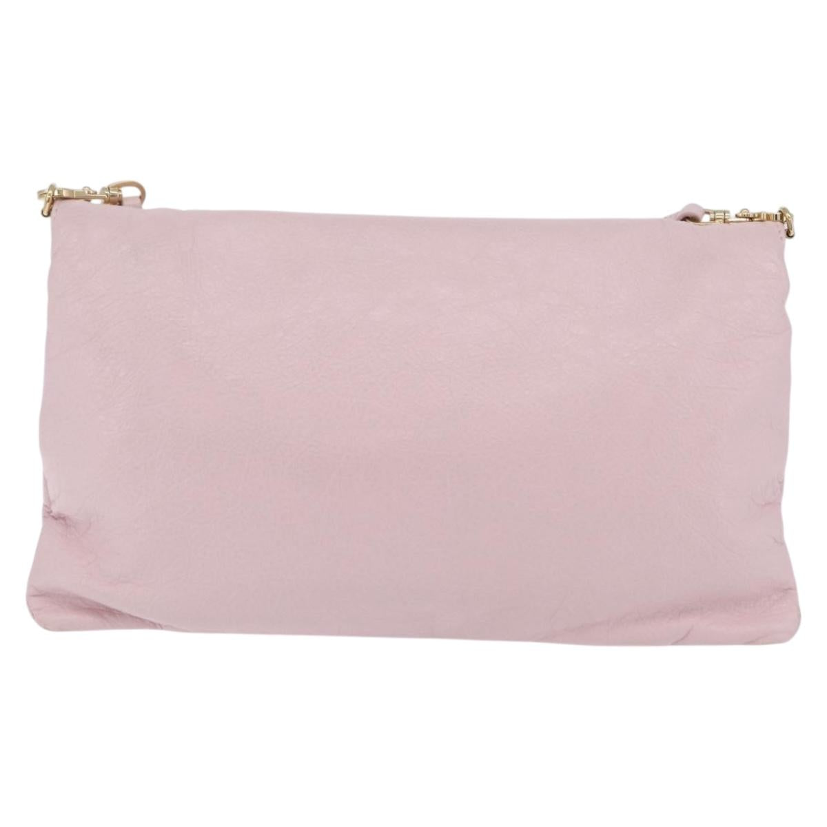 Balenciaga Giant Envelope Shoulder Bag Leather Pink Gold 327079 Auth ep16635M