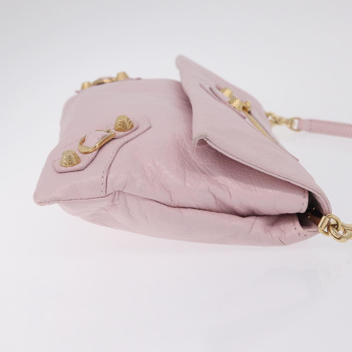 Balenciaga Giant Envelope Shoulder Bag Leather Pink Gold 327079 Auth ep16635M