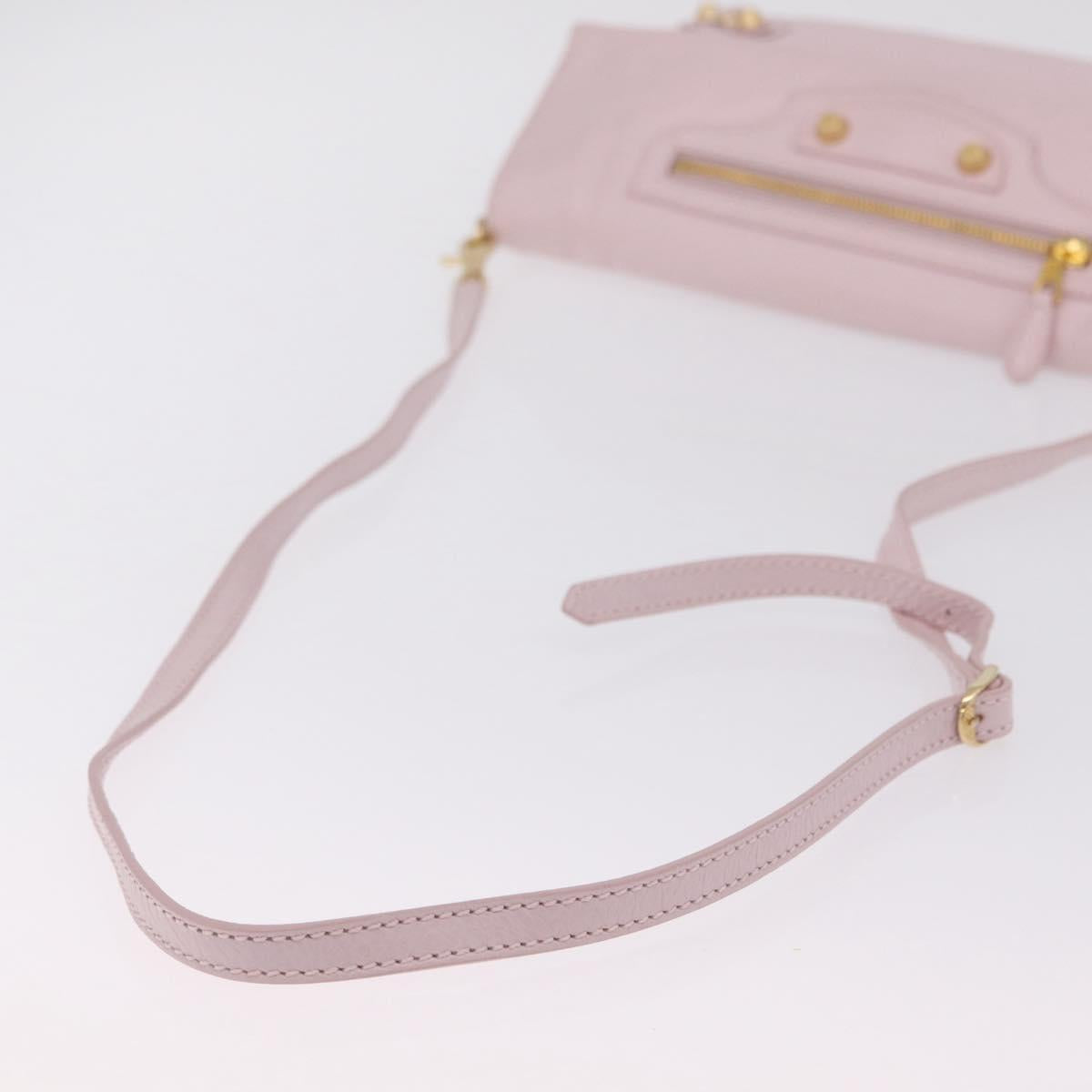 Balenciaga Giant Envelope Shoulder Bag Leather Pink Gold 327079 Auth ep16635M
