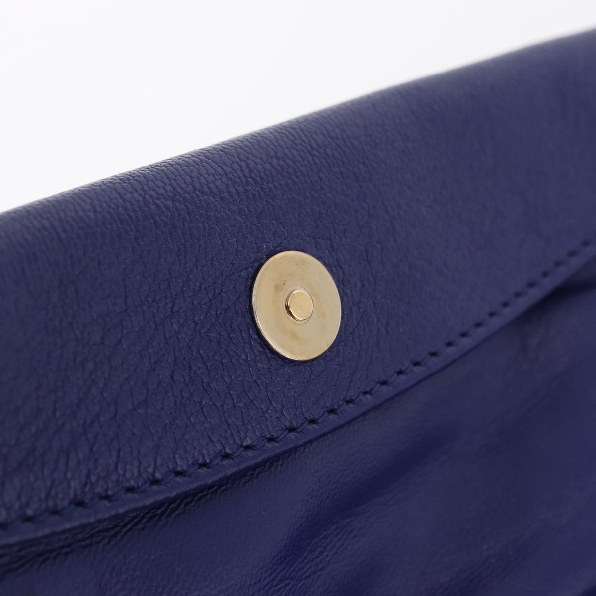 Balenciaga Classic Envelope Shoulder Bag Leather Blue 319376 Auth ep16636M