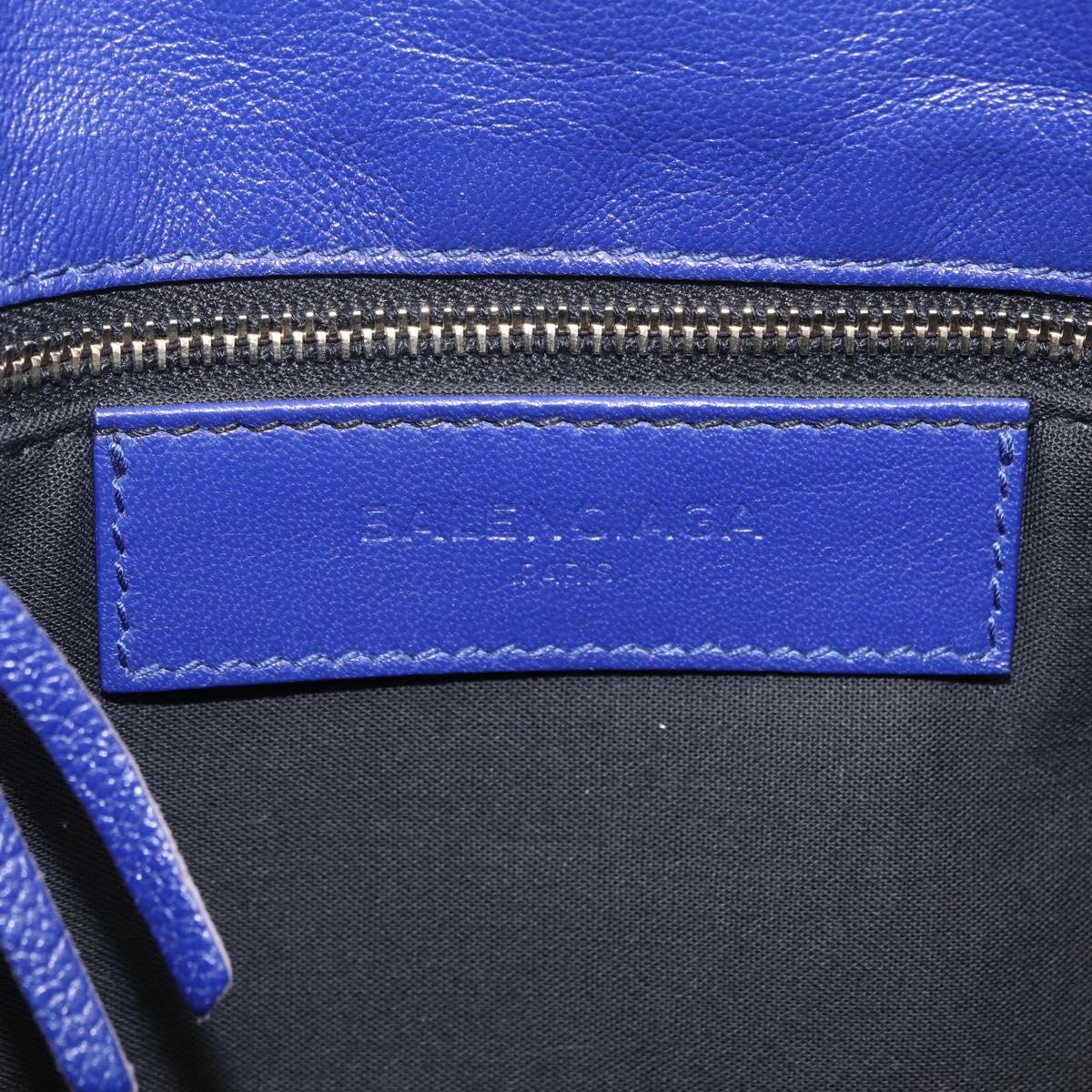 Balenciaga Classic Envelope Shoulder Bag Leather Blue 319376 Auth ep16636M