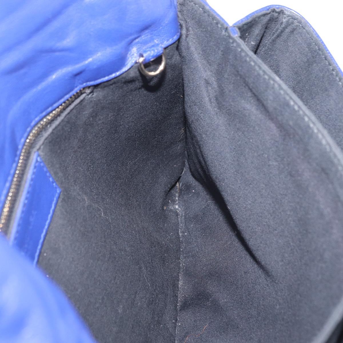 Balenciaga Classic Envelope Shoulder Bag Leather Blue 319376 Auth ep16636M