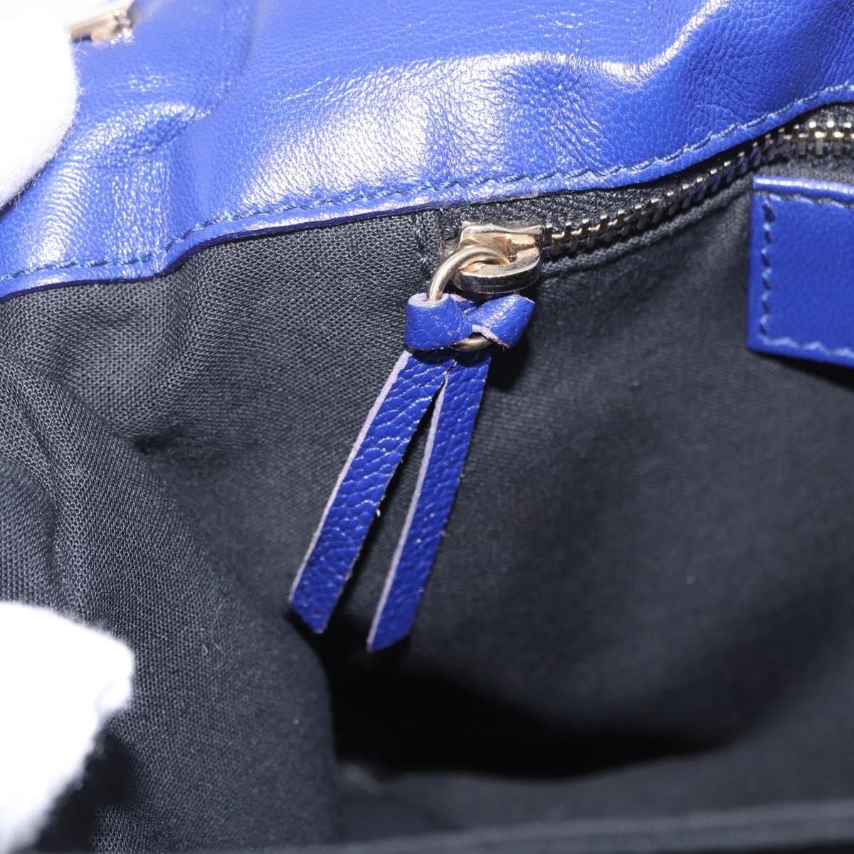 Balenciaga Classic Envelope Shoulder Bag Leather Blue 319376 Auth ep16636M