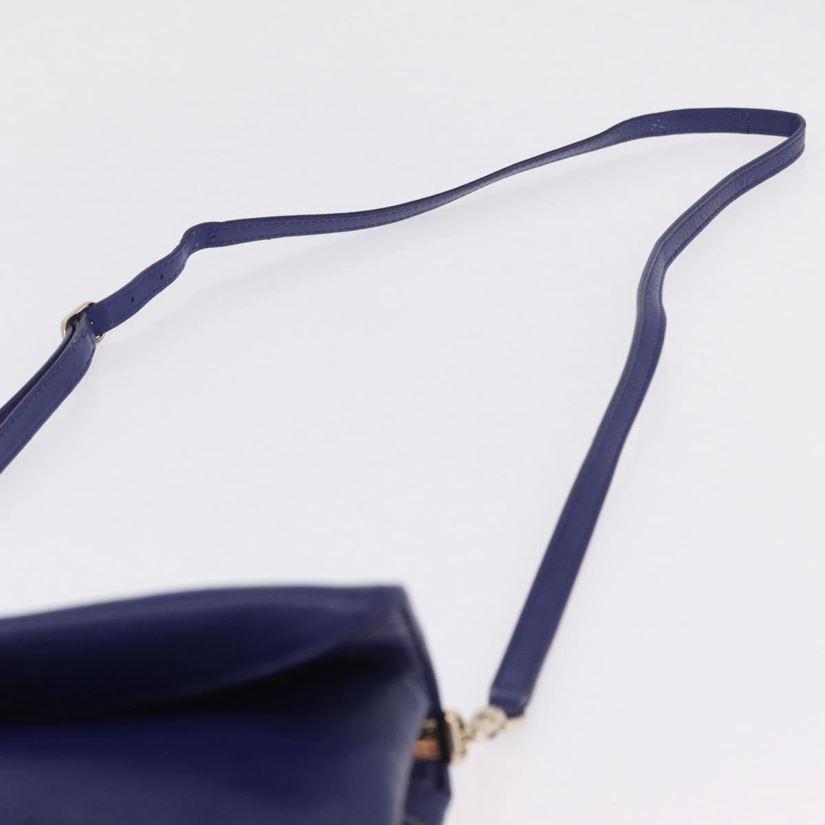 Balenciaga Classic Envelope Shoulder Bag Leather Blue 319376 Auth ep16636M