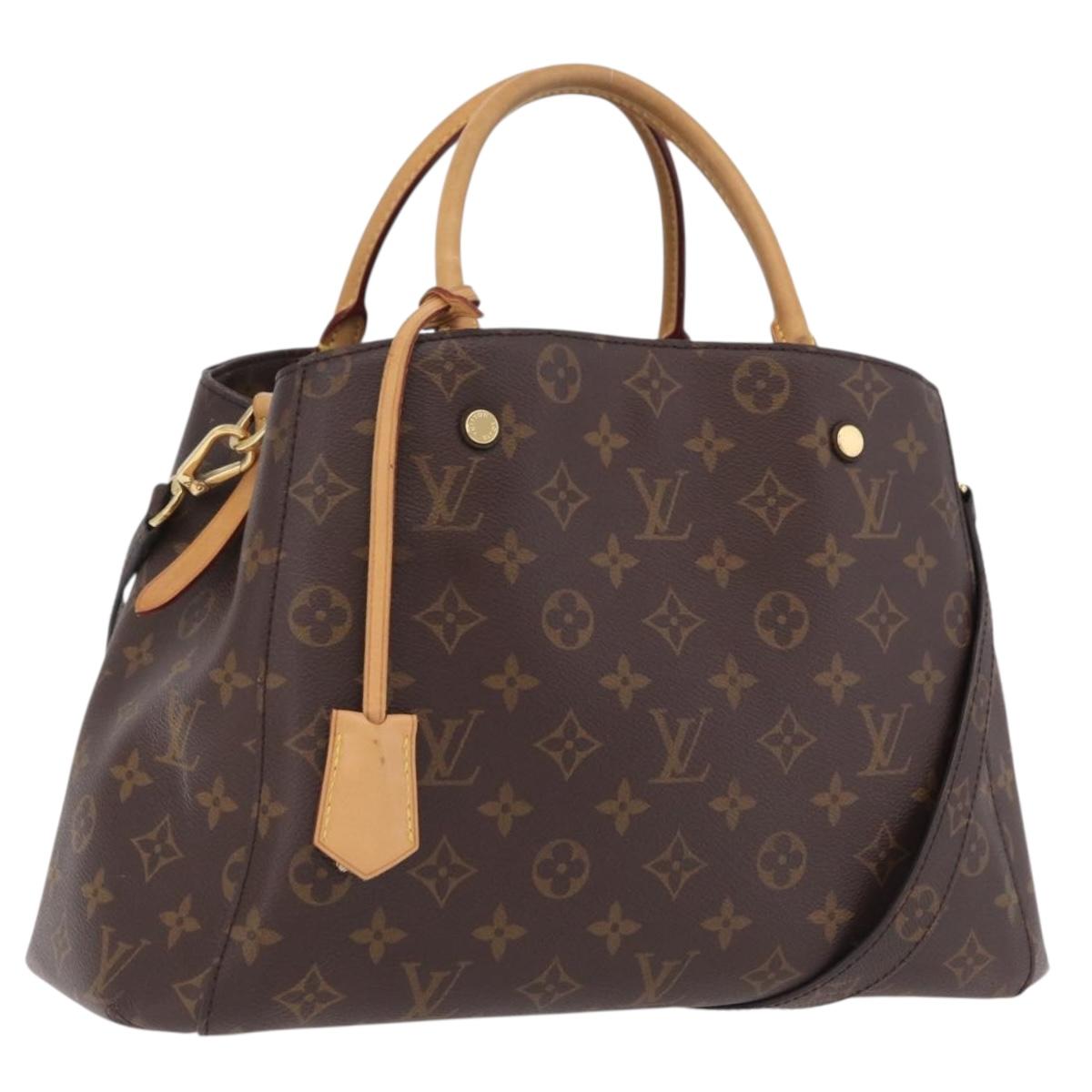 LOUIS VUITTON Monogram Montaigne MM Hand Bag 2way M41056 LV Auth ep16642V