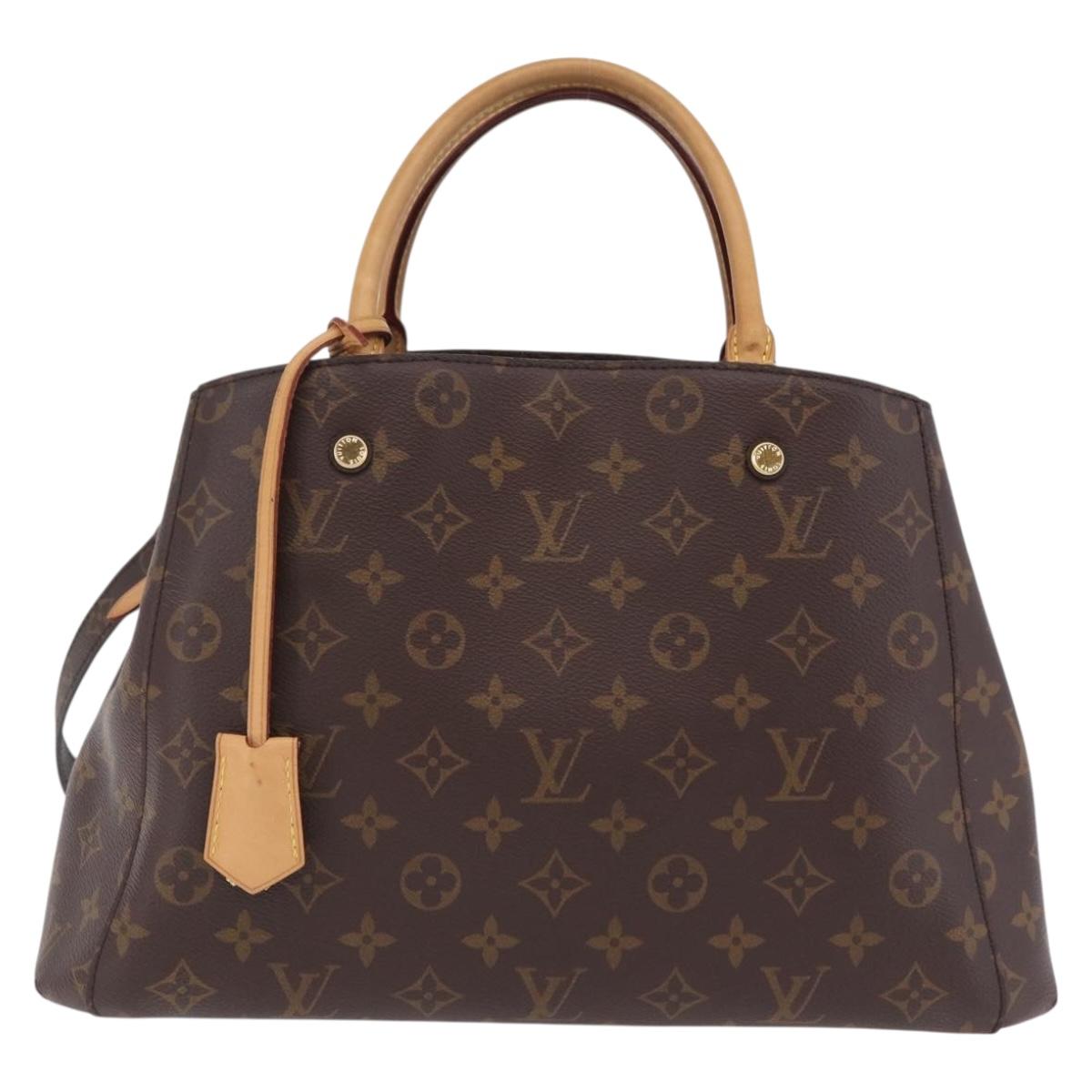 LOUIS VUITTON Monogram Montaigne MM Hand Bag 2way M41056 LV Auth ep16642V