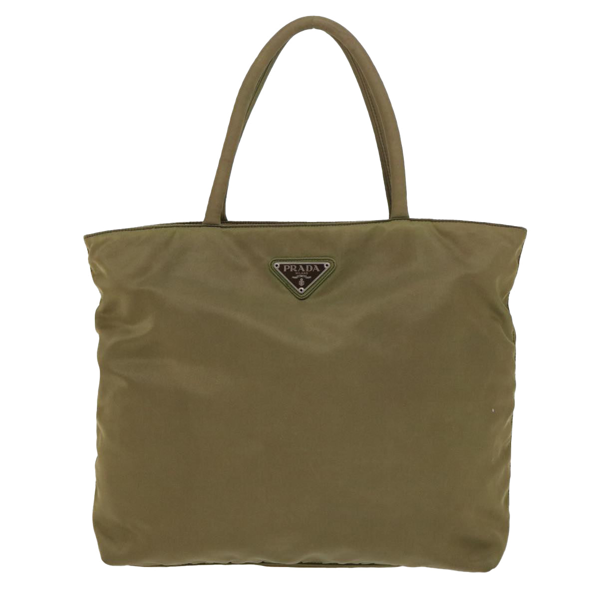 PRADA Hand Bag Nylon Khaki Auth ep1665