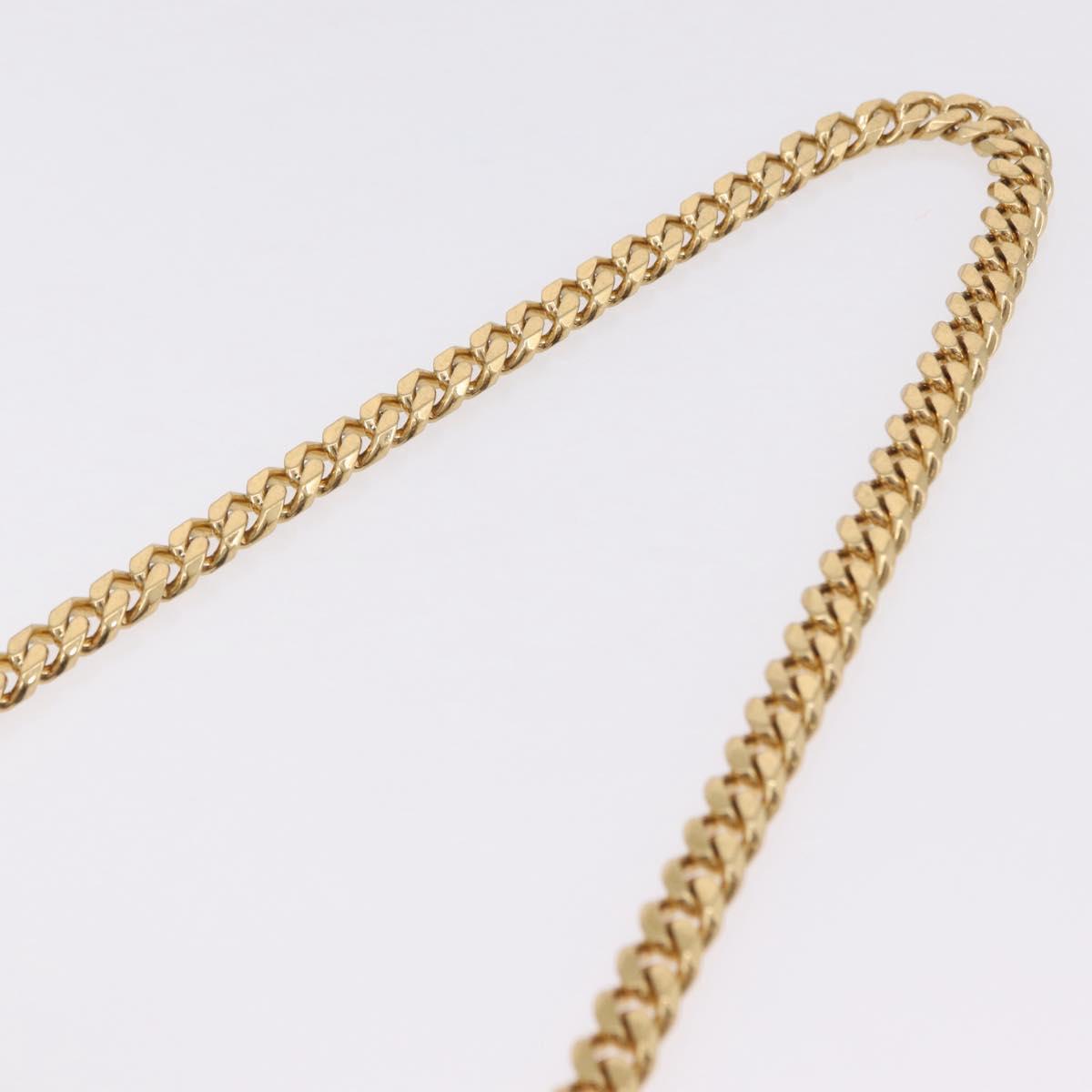 CELINE Triomphe Chain Shoulder Bag Leather Black Gold Tone Auth ep16652M