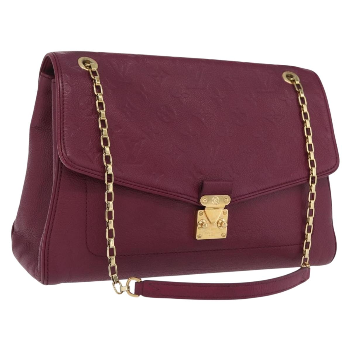 LOUIS VUITTON Monogram Empreinte Saint Germain MM Shoulder Bag LV Auth ep16655V