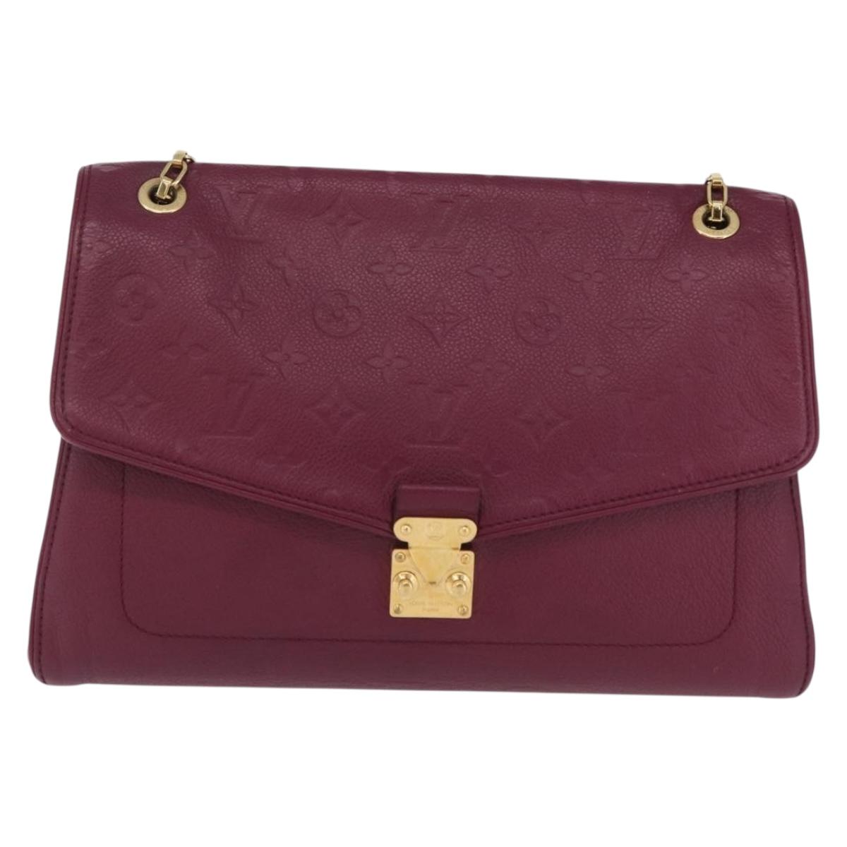 LOUIS VUITTON Monogram Empreinte Saint Germain MM Shoulder Bag LV Auth ep16655V