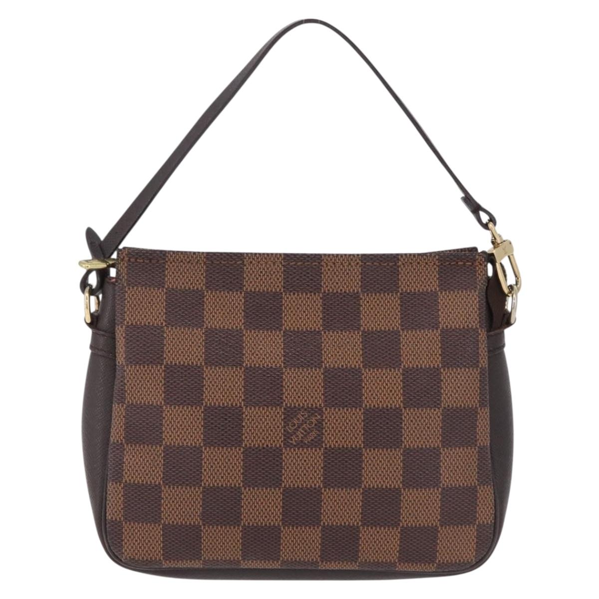 LOUIS VUITTON Damier Ebene Trousse Make Up Pouch N51982 LV Auth ep16661A
