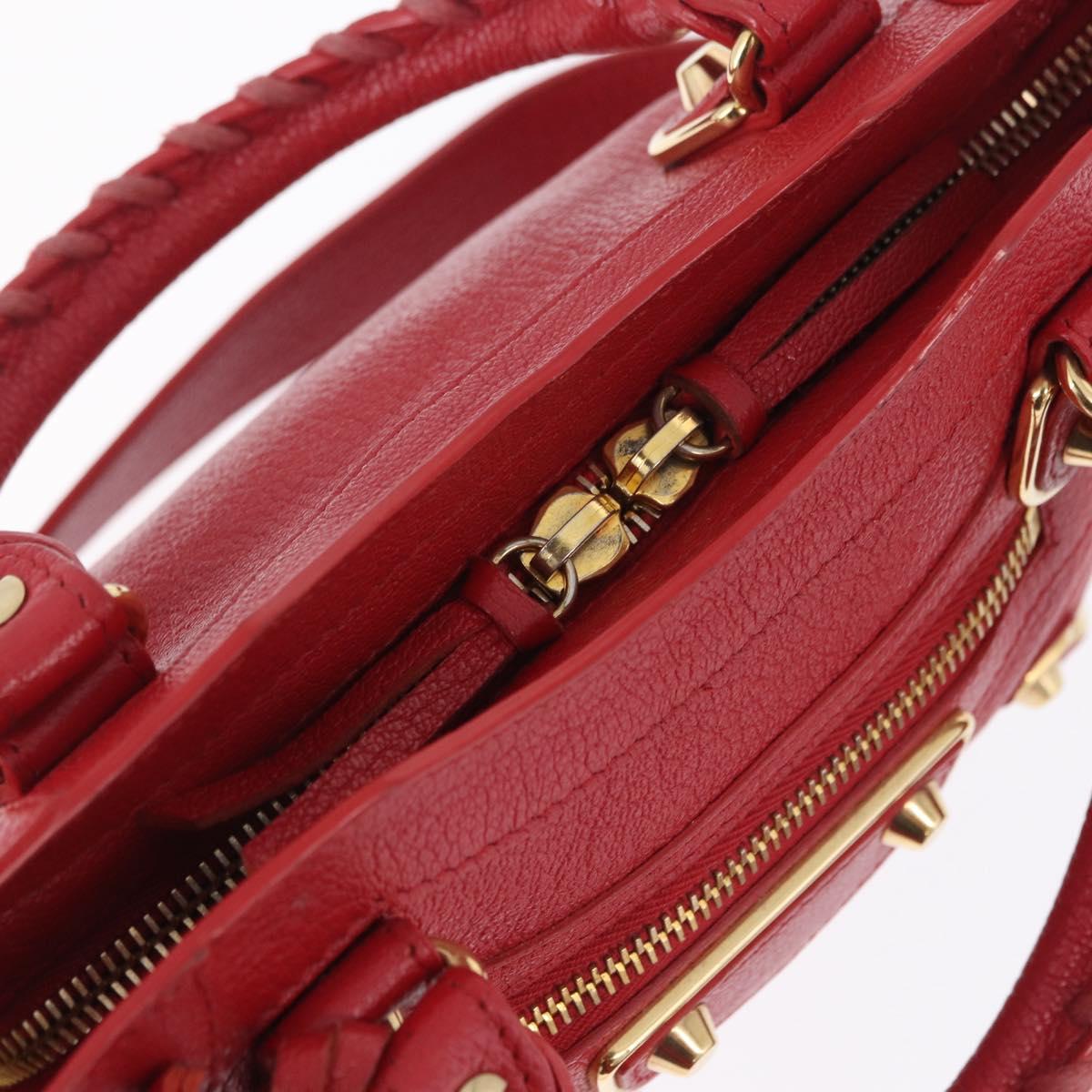Balenciaga Classic Metal Edge Mini City Hand Bag Leather 390160 Auth ep16663M
