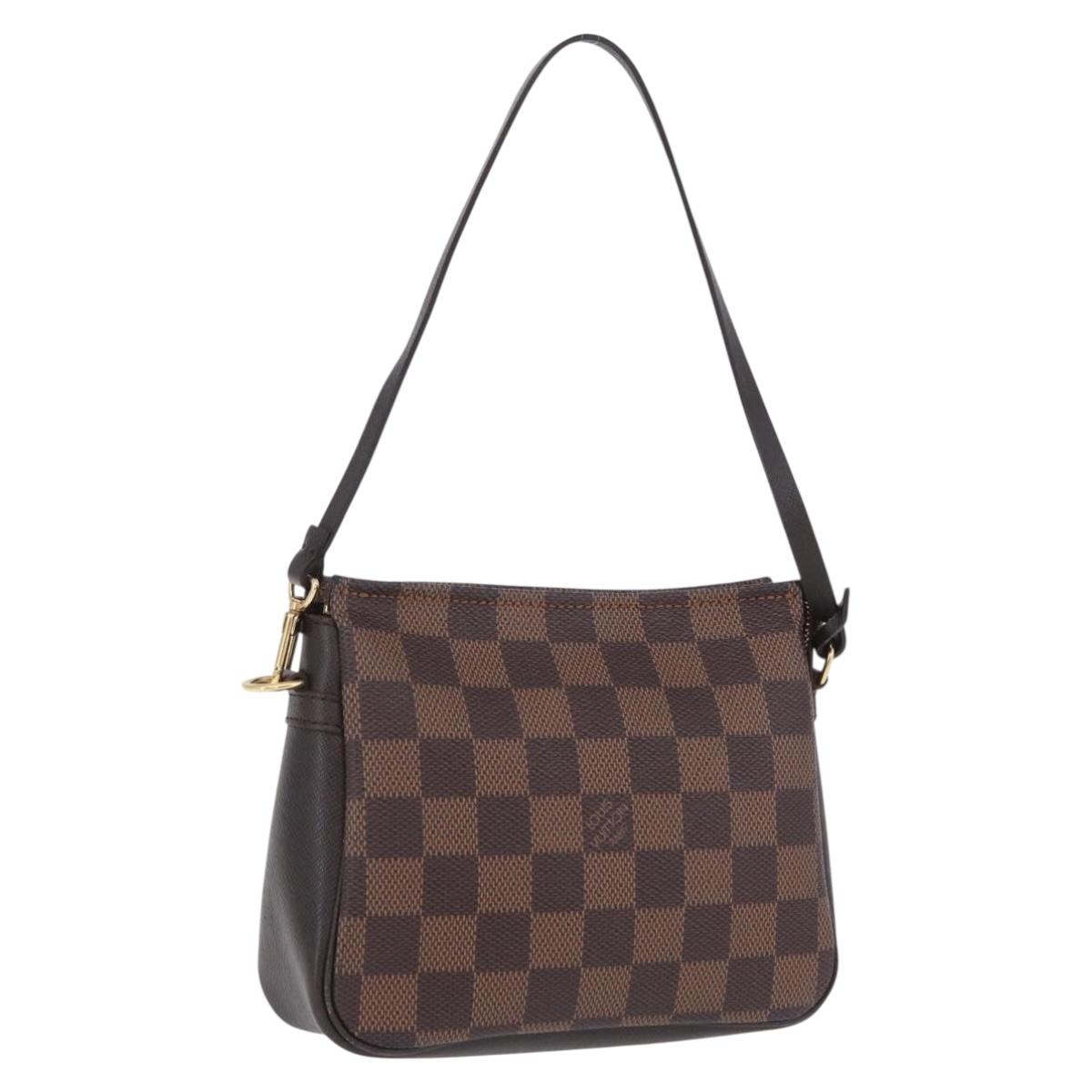 LOUIS VUITTON Damier Ebene Trousse Make Up Pouch N51982 LV Auth ep16664V
