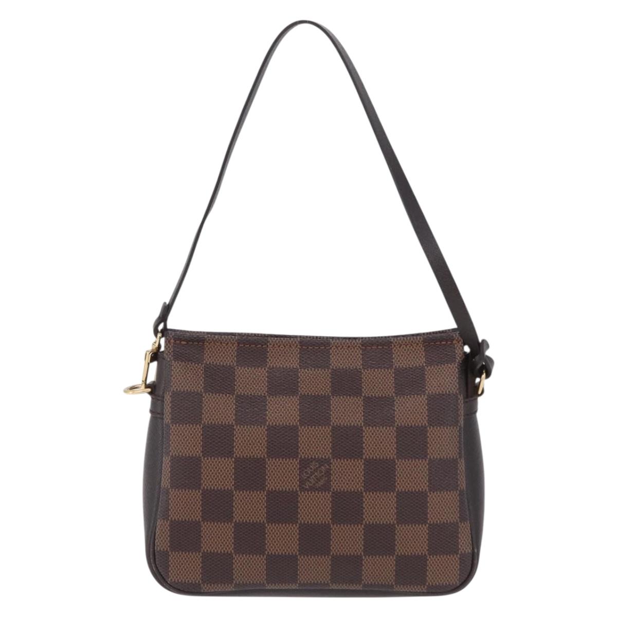 LOUIS VUITTON Damier Ebene Trousse Make Up Pouch N51982 LV Auth ep16664V