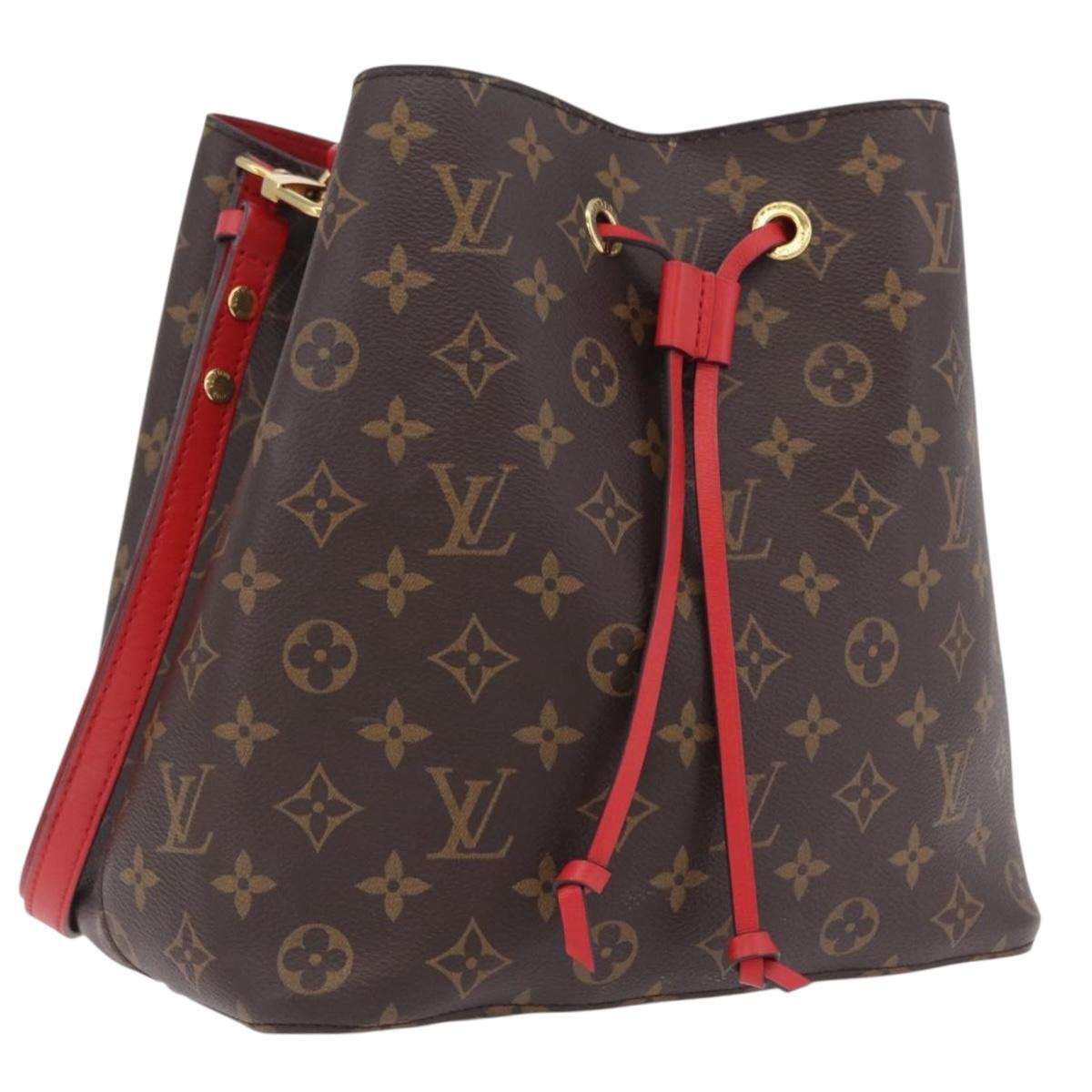 LOUIS VUITTON Monogram Neonoe Shoulder Bag Red M44021 LV Auth ep16666M