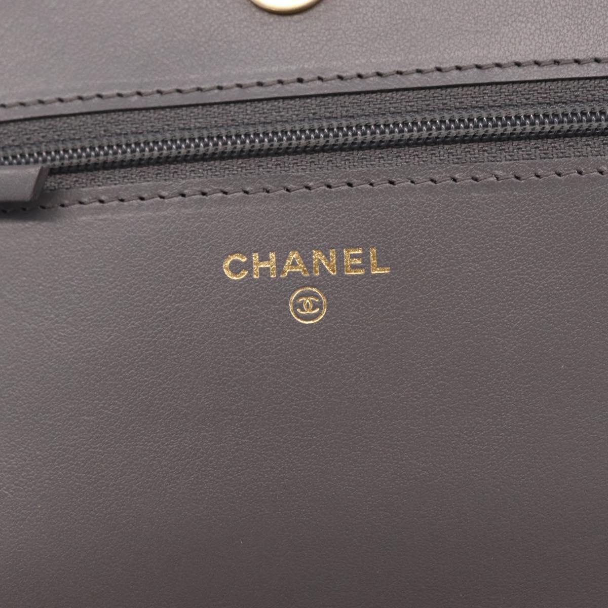 CHANEL Boy Chanel Matelasse Chain Shoulder Wallet Caviar Skin CC Auth ep16675SAM