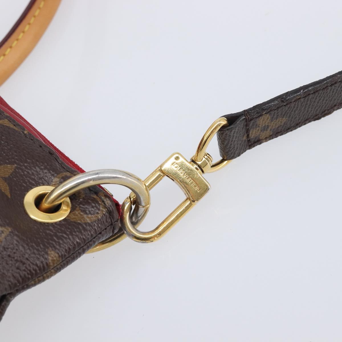 LOUIS VUITTON Monogram Pallas MM Hand Bag 2way Red M41175 LV Auth ep16689A