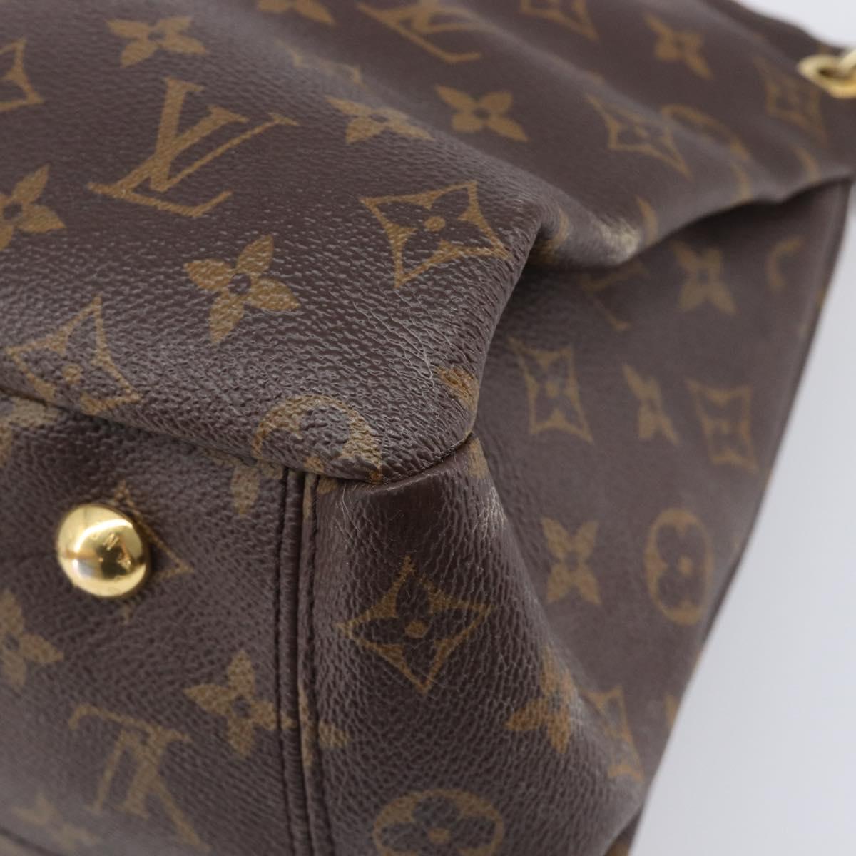 LOUIS VUITTON Monogram Pallas MM Hand Bag 2way Red M41175 LV Auth ep16689A