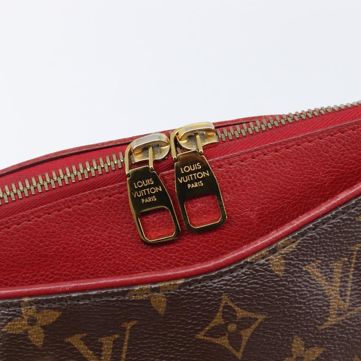 LOUIS VUITTON Monogram Pallas MM Hand Bag 2way Red M41175 LV Auth ep16689A