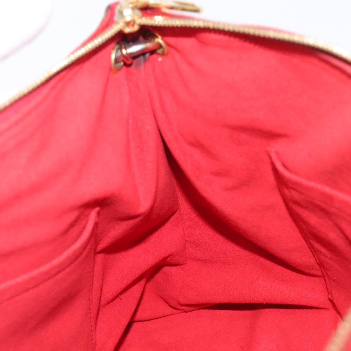 LOUIS VUITTON Monogram Pallas MM Hand Bag 2way Red M41175 LV Auth ep16689A
