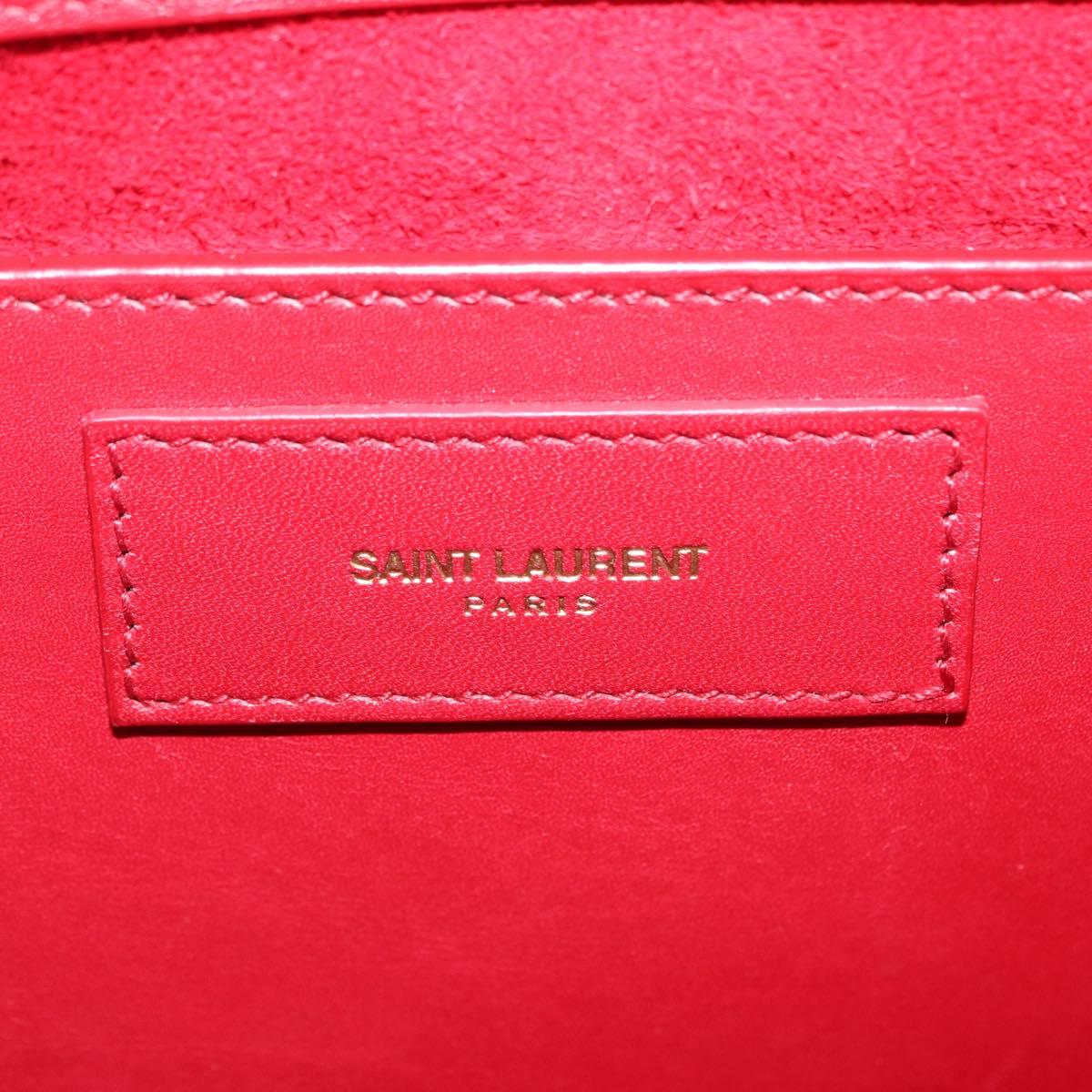 Saint Laurent Betty Chain Shoulder Bag Leather Red Gold 314515 Auth ep16701V