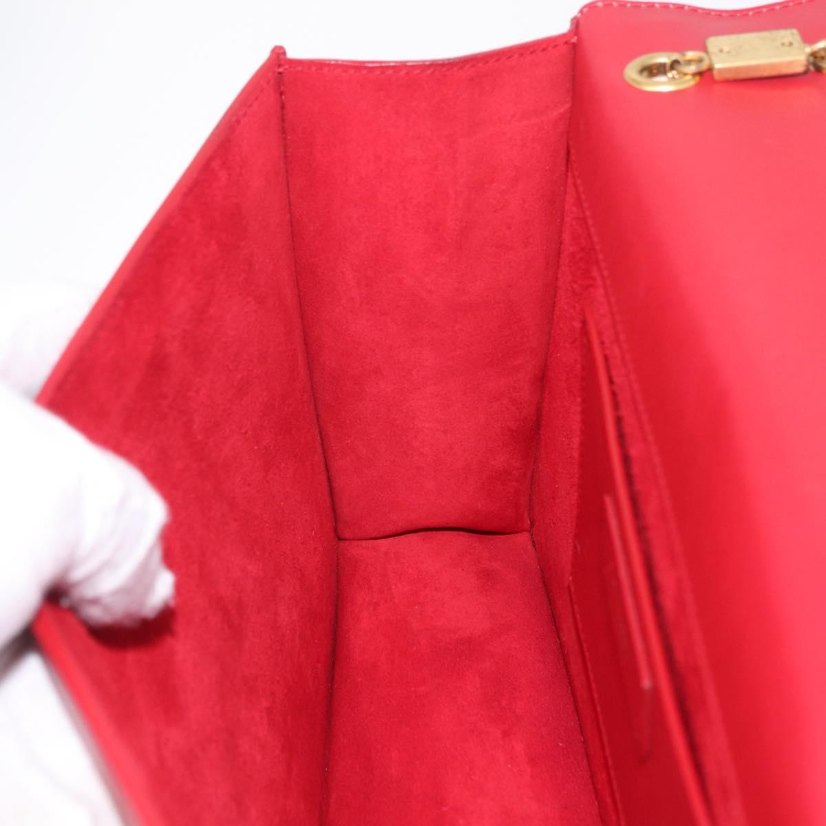 Saint Laurent Betty Chain Shoulder Bag Leather Red Gold 314515 Auth ep16701V