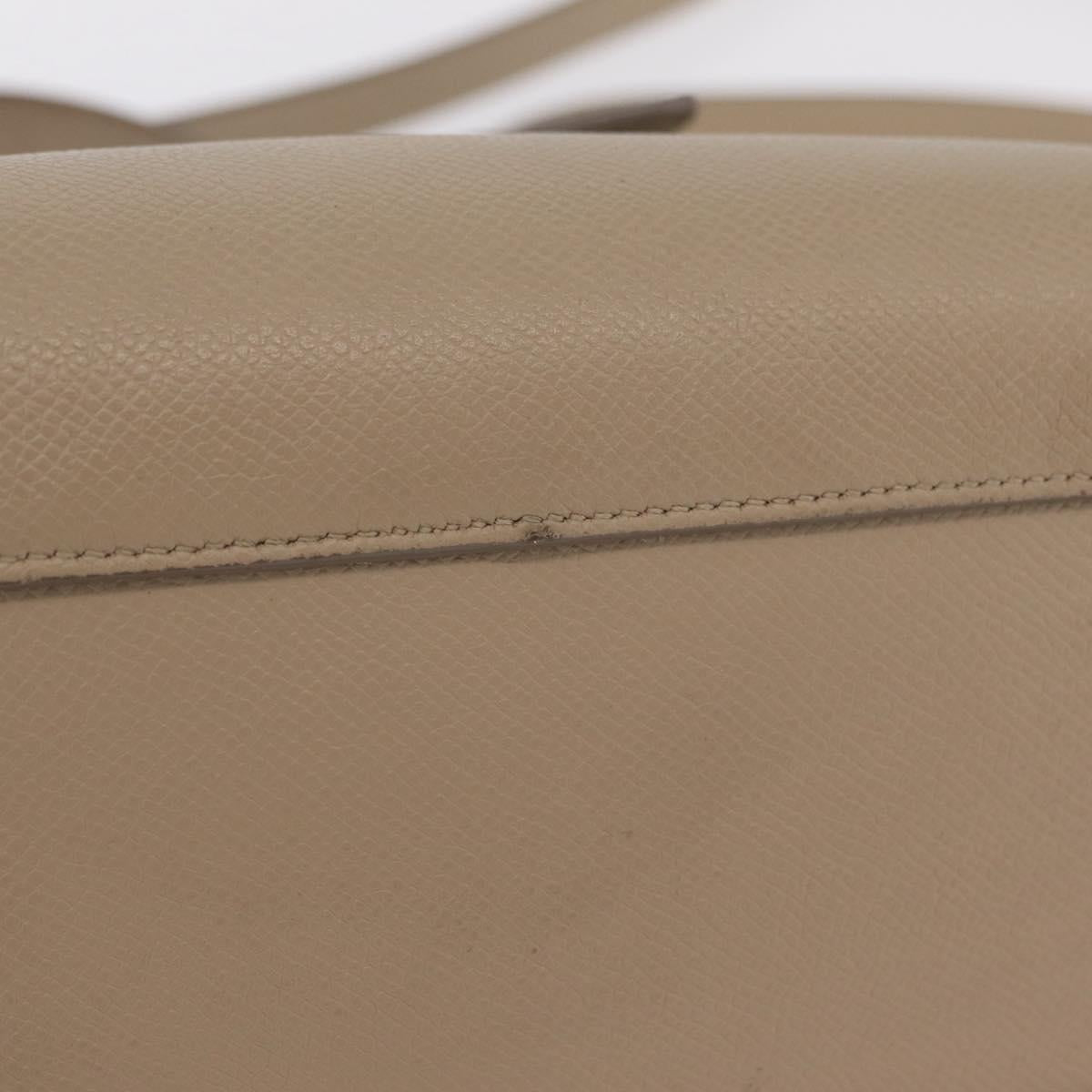 CELINE Belt Bag Hand Bag Leather 2way Beige Gold Tone Auth ep16703V
