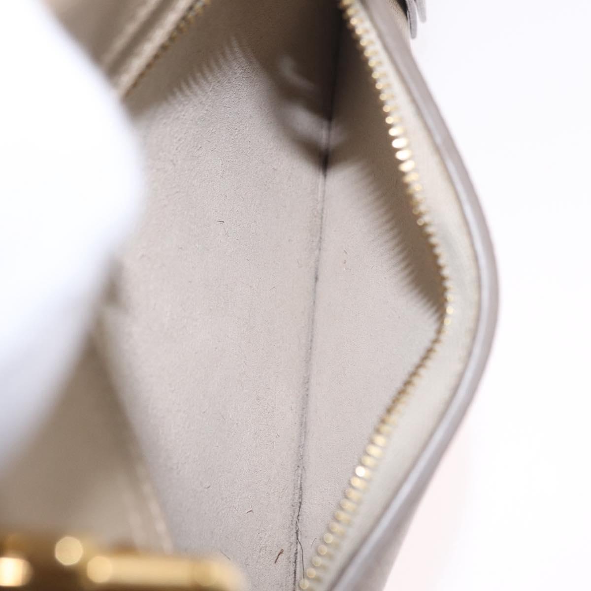 CELINE Belt Bag Hand Bag Leather 2way Beige Gold Tone Auth ep16703V
