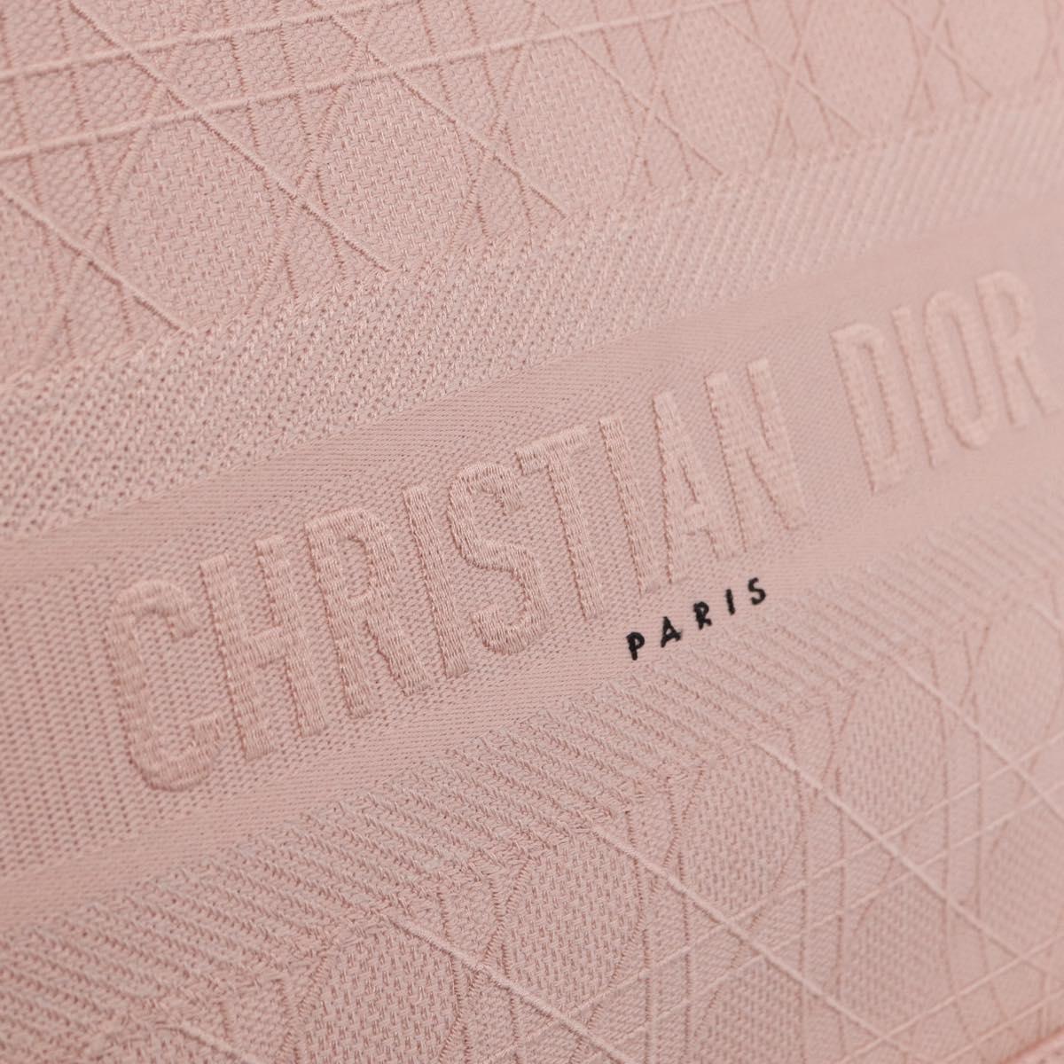 Christian Dior Book Tote Tote Bag Canvas Pink Auth ep16706M
