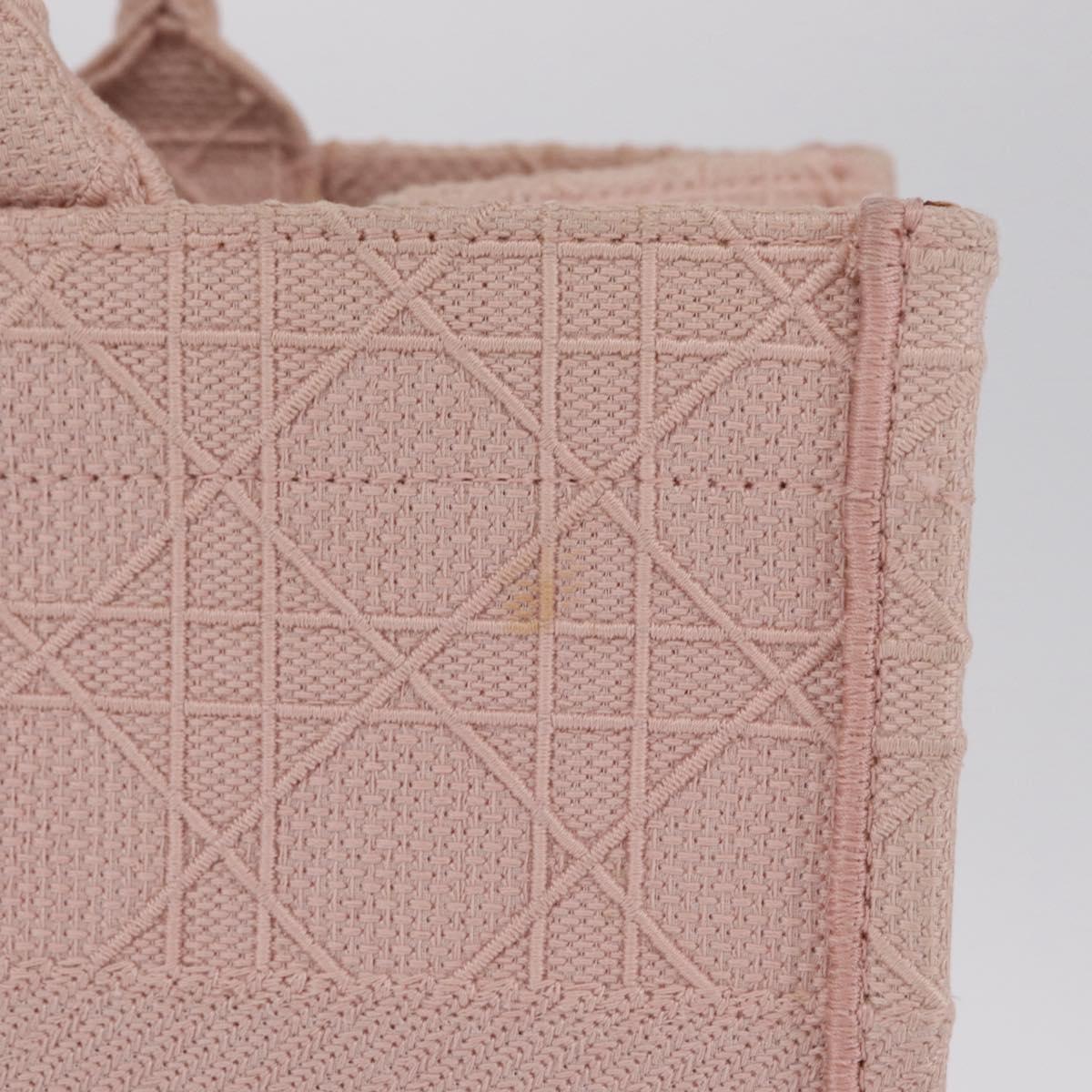 Christian Dior Book Tote Tote Bag Canvas Pink Auth ep16706M