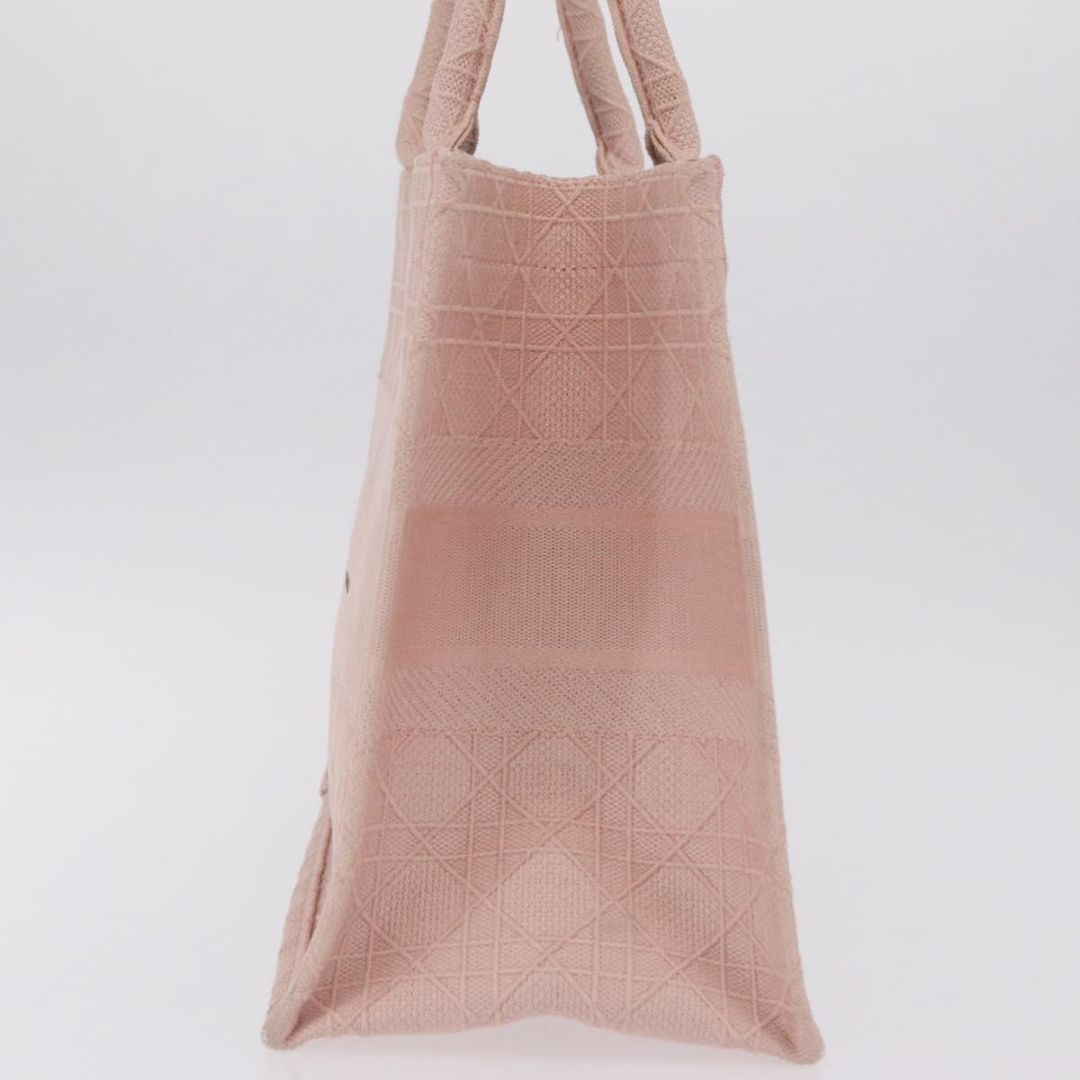Christian Dior Book Tote Tote Bag Canvas Pink Auth ep16706M
