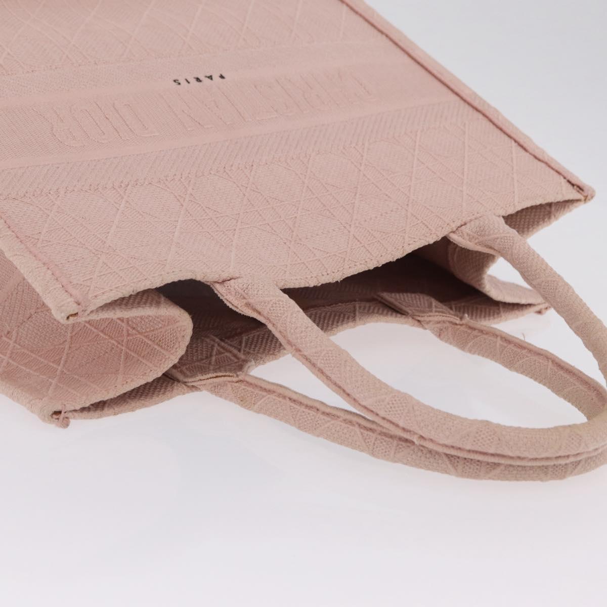 Christian Dior Book Tote Tote Bag Canvas Pink Auth ep16706M