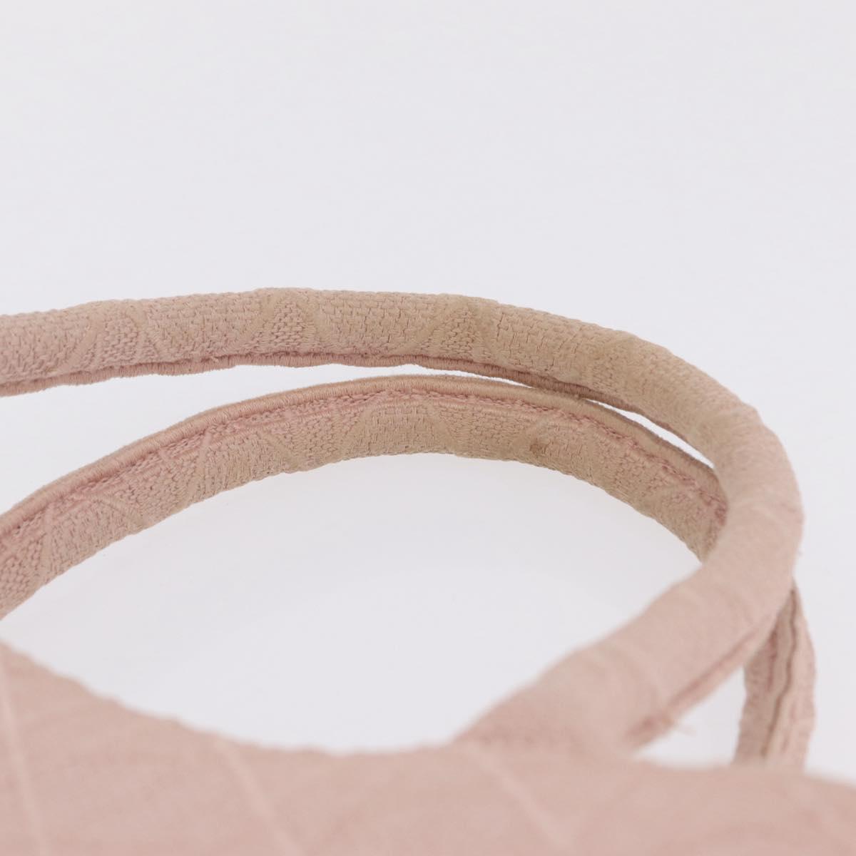 Christian Dior Book Tote Tote Bag Canvas Pink Auth ep16706M