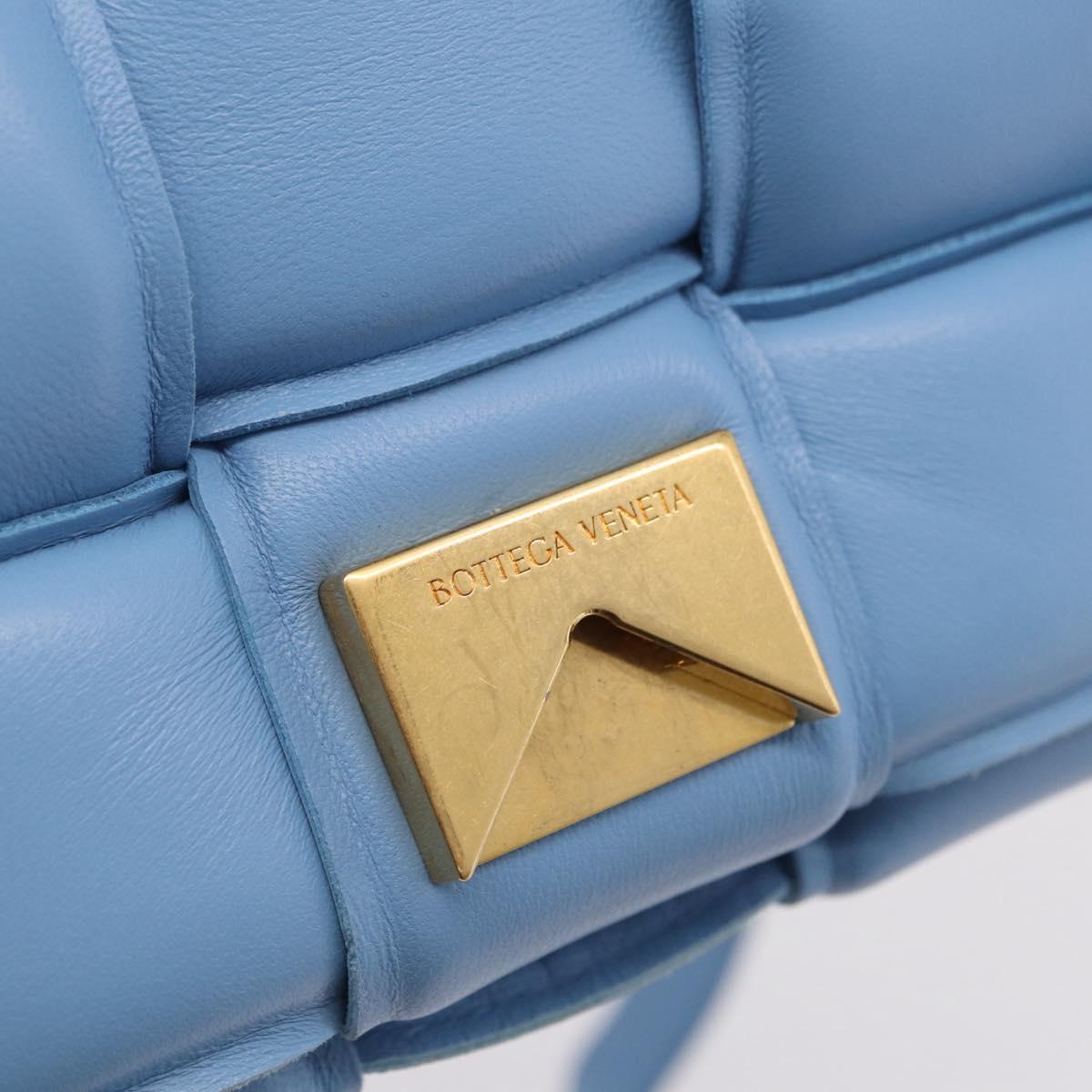 Bottega Veneta MAXI INTRECCIATO Padded Cassette Bag Leather Blue Auth ep16715M