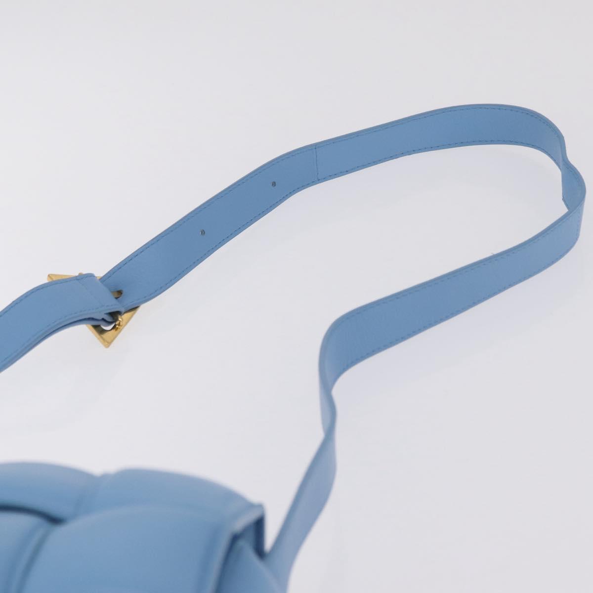 Bottega Veneta MAXI INTRECCIATO Padded Cassette Bag Leather Blue Auth ep16715M