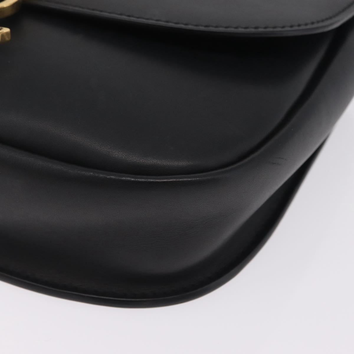 Saint Laurent Kaia Small Satchel Shoulder Bag Leather Black 634818 Auth ep16716V