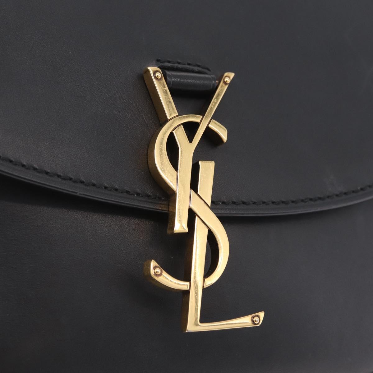 Saint Laurent Kaia Small Satchel Shoulder Bag Leather Black 634818 Auth ep16716V