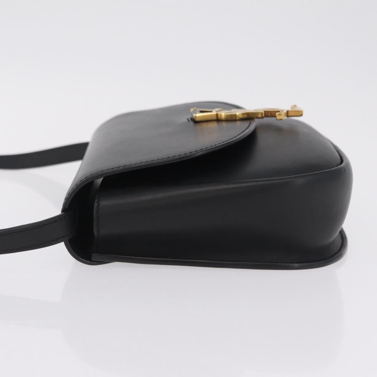 Saint Laurent Kaia Small Satchel Shoulder Bag Leather Black 634818 Auth ep16716V