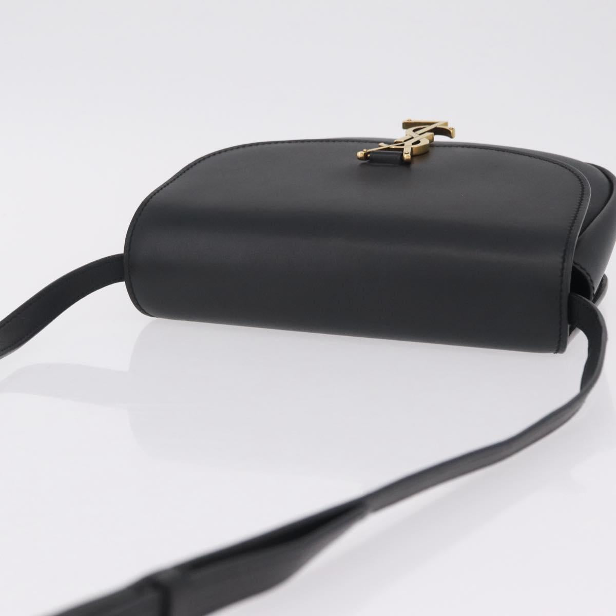 Saint Laurent Kaia Small Satchel Shoulder Bag Leather Black 634818 Auth ep16716V