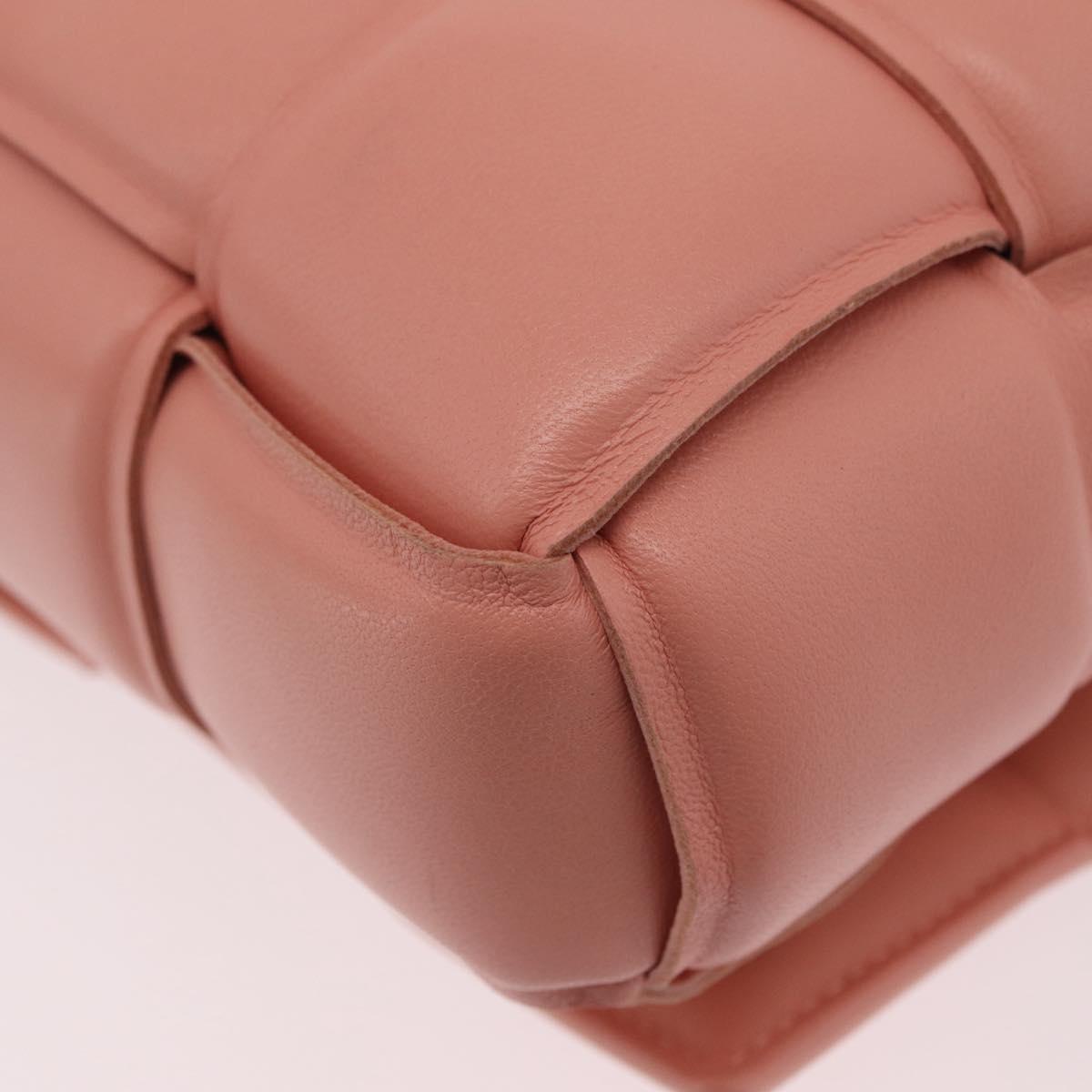 Bottega Veneta MAXI INTRECCIATO Padded Cassette Bag Leather Pink Auth ep16717M