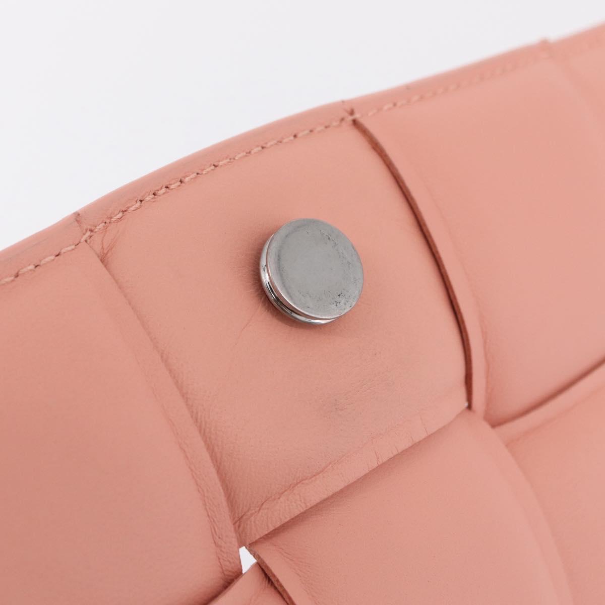 Bottega Veneta MAXI INTRECCIATO Padded Cassette Bag Leather Pink Auth ep16717M