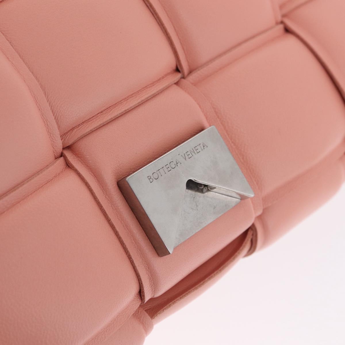 Bottega Veneta MAXI INTRECCIATO Padded Cassette Bag Leather Pink Auth ep16717M