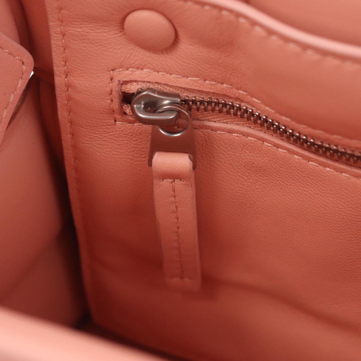 Bottega Veneta MAXI INTRECCIATO Padded Cassette Bag Leather Pink Auth ep16717M
