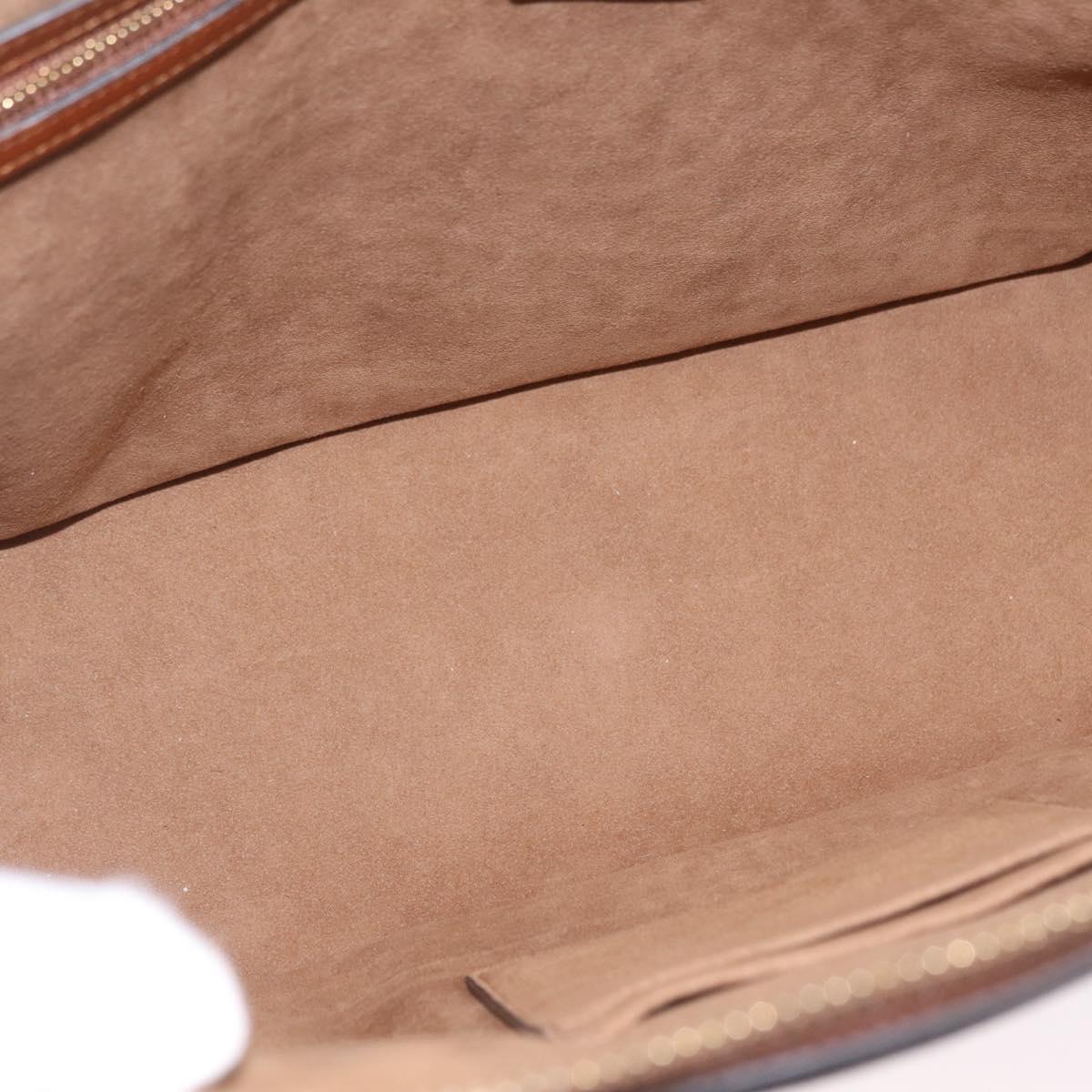 GUCCI GG Supreme Tote Bag PVC Beige Gold Tone 415721 Auth ep16718M