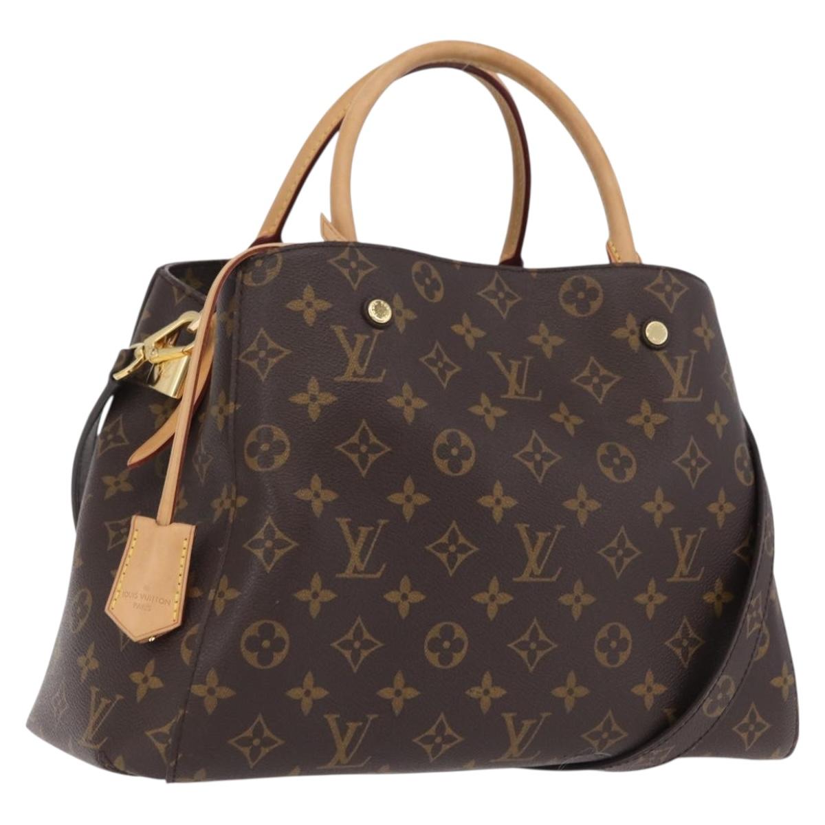 LOUIS VUITTON Monogram Montaigne MM Hand Bag 2way M41056 LV Auth ep16723V
