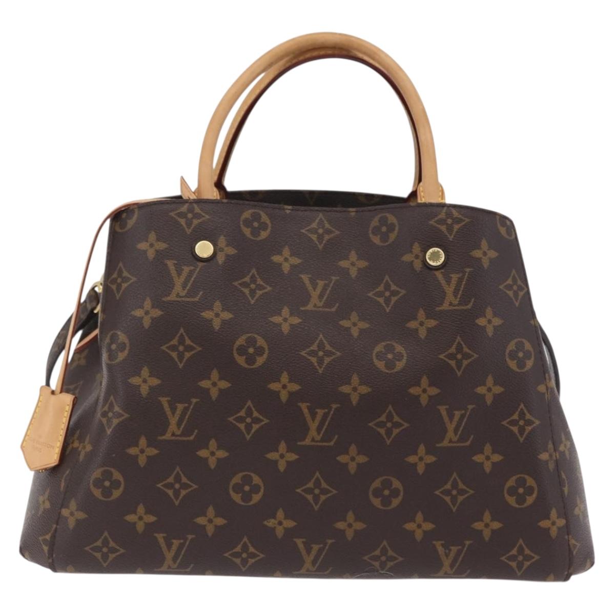 LOUIS VUITTON Monogram Montaigne MM Hand Bag 2way M41056 LV Auth ep16723V