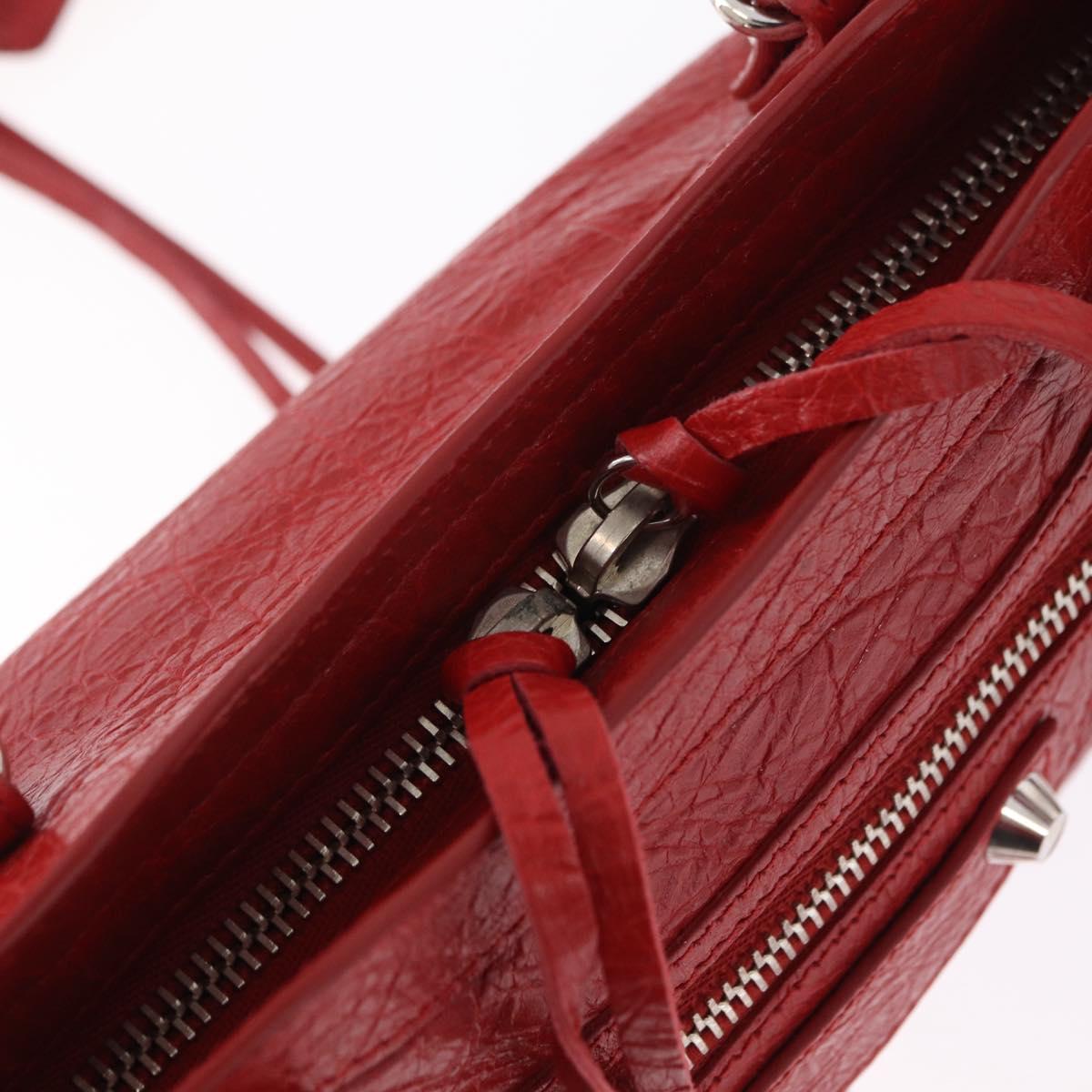 Balenciaga Classic Mini City Hand Bag Leather 2way Red 300295 Auth ep16728M